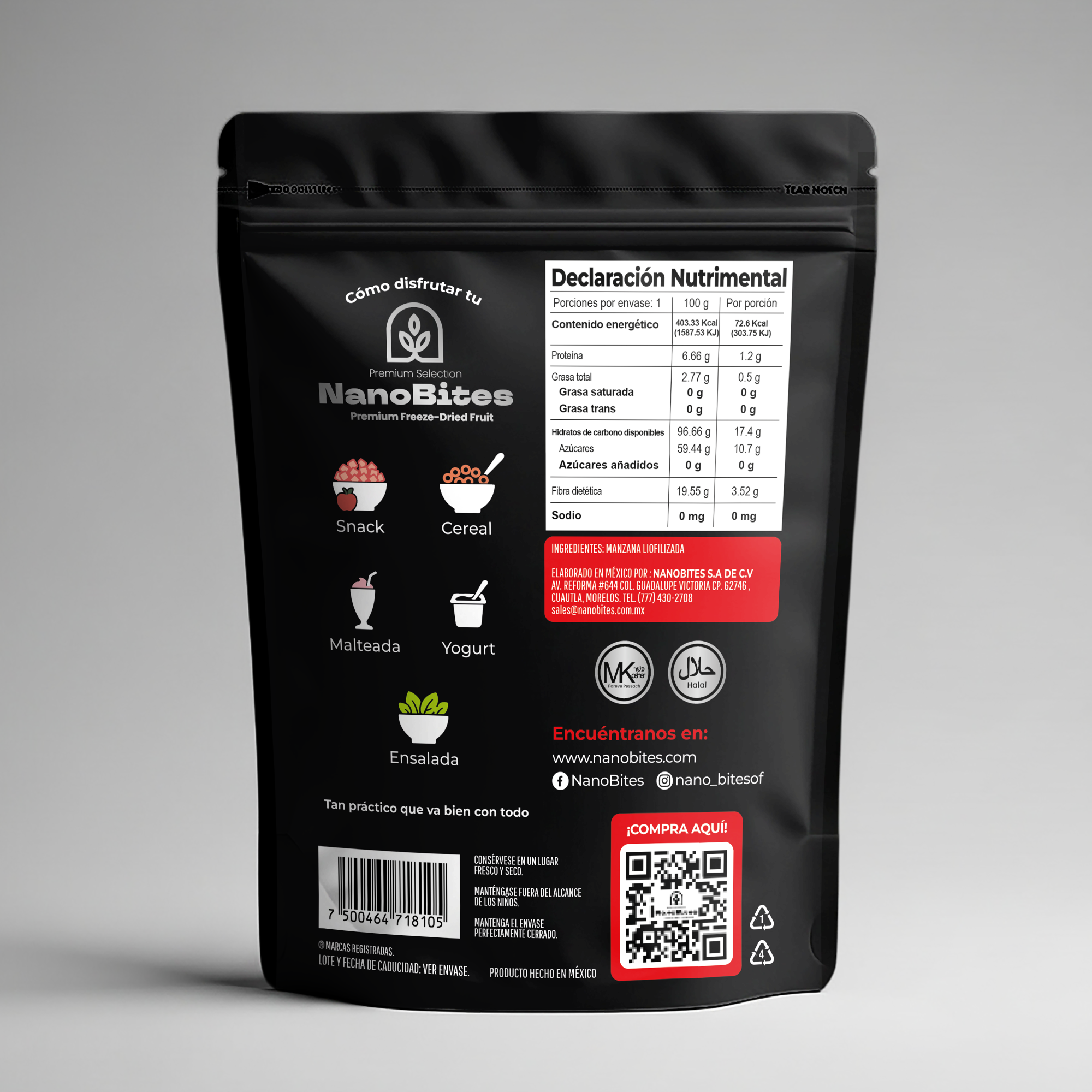 Manzana Liofilizada 25 g